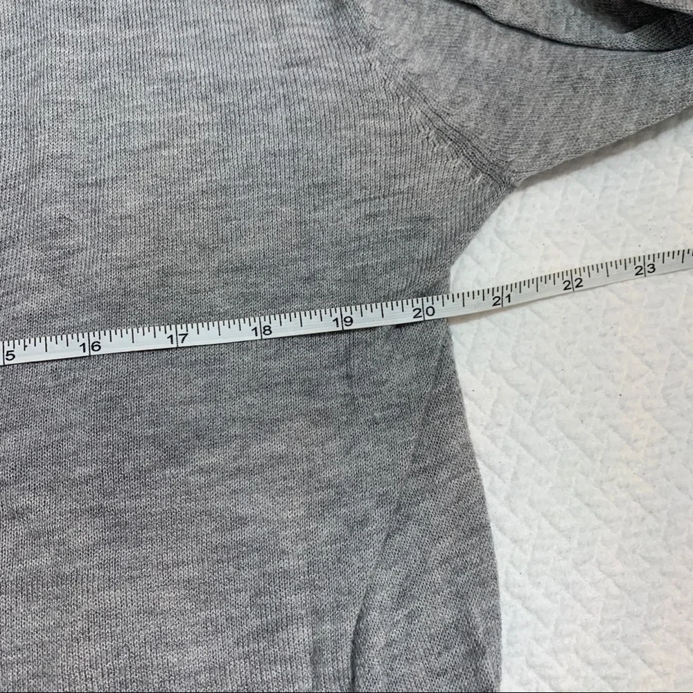 zara Knit Lightweight Grey V-Neck Sweater Oversized Size S - Picture 7 of 8